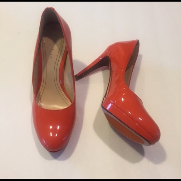 Cole Haan orange pumps NWOT