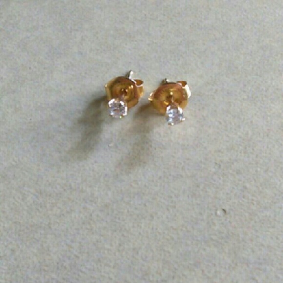 14k Diamond-cz earrings