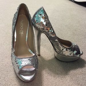 Silver sequence heels from ALDO