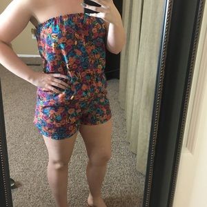 Bright floral romper