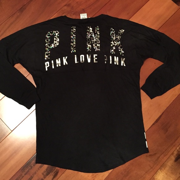 Victoria's Secret PINK bling varsity shirt XS - Picture 2 of 4