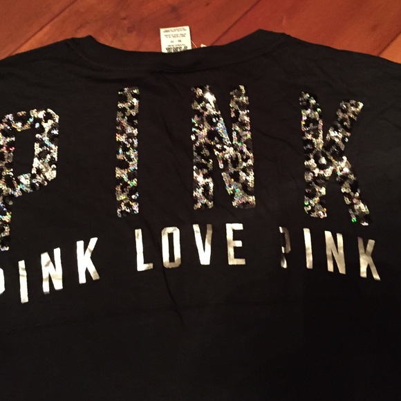 Victoria's Secret PINK bling varsity shirt XS - Picture 3 of 4