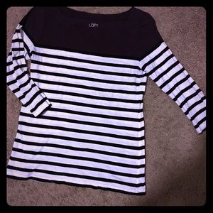 Loft boatneck striped top