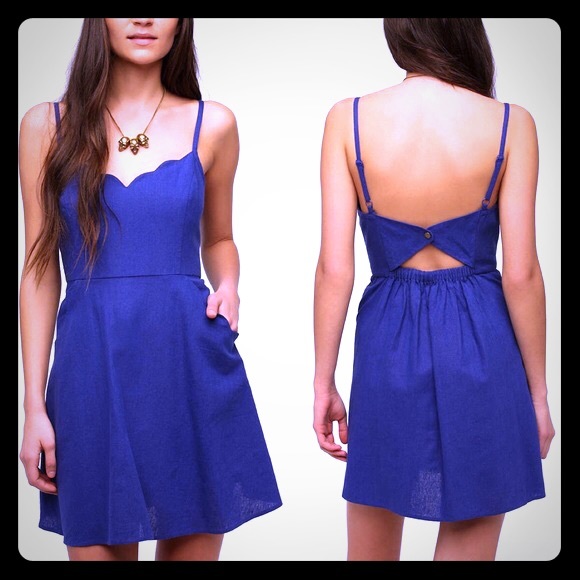 COPE Linen Scallop Trim Dress