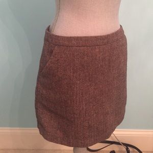 Brown mini skirt