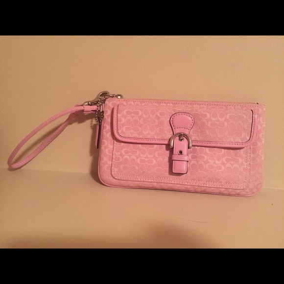 Pink Coach Wristlet