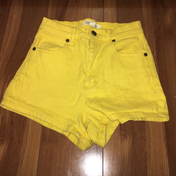 Yellow Forever 21 High Waisted Shorts Size 0
