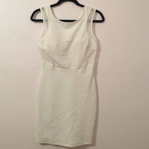 White fitted dress by love culture.
