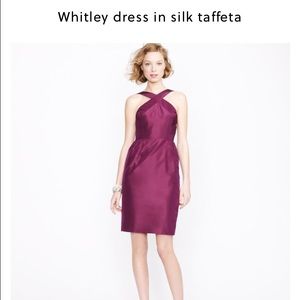 J Crew Whitley silk taffeta dress - fawn color