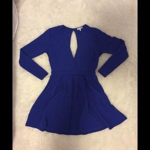 Royal Blue V-neck Dress