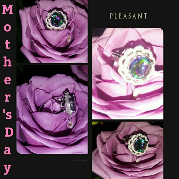 925 Sterling Silver, 4.25ctw Mystic Topaz