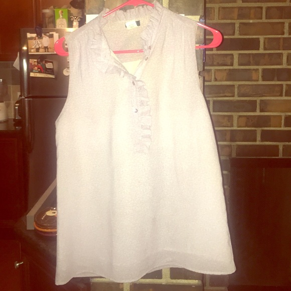 J. Crew Factory Ruffle Front Blouse - Picture 1 of 2