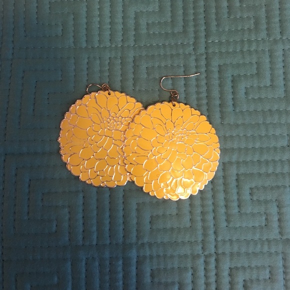 Yellow sunflower earrings