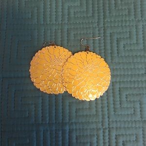 Yellow sunflower earrings