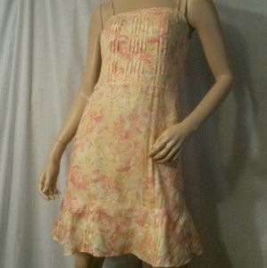 Ann Taylor Floral Linen Dress
