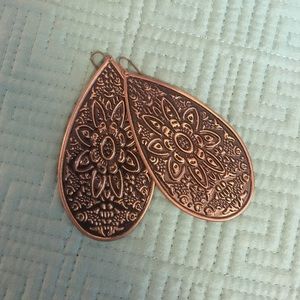 Gold and black earrings