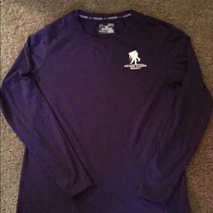 Purple under armor wounded warrior logo shirt