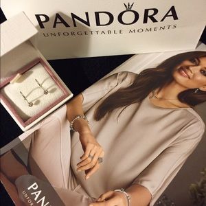 Pandora Retired Heart Post Earrings