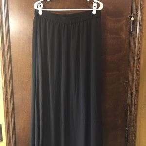 Black chiffon flowy skirt
