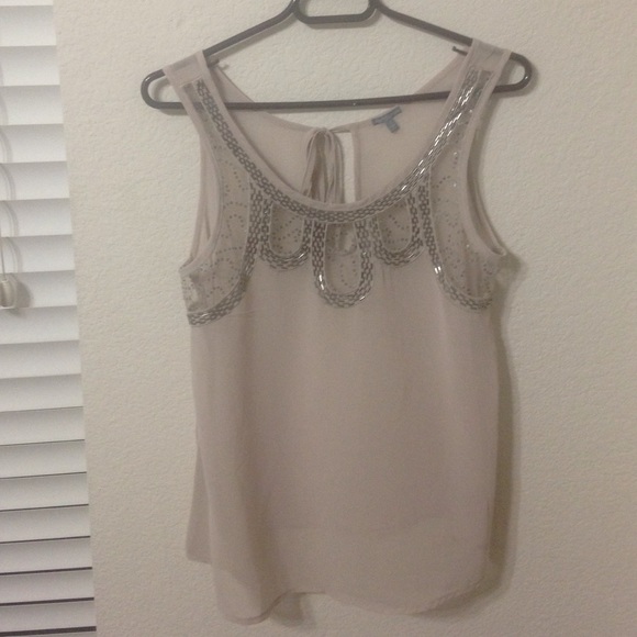 New Charlotte Russe cream see through tank top