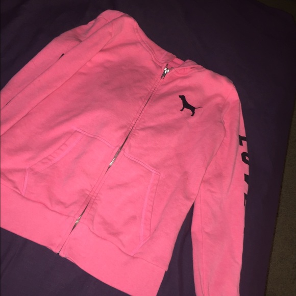 PINK zip up Hoodie