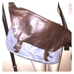 Coach messenger bag, leather and canvas