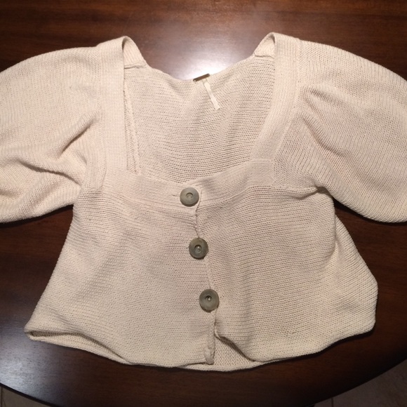 Free people short top knit sweater