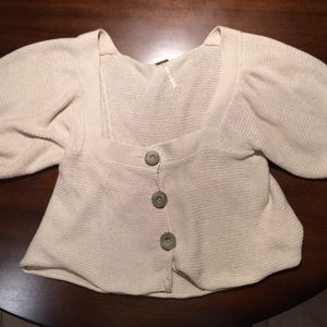 Free people short top knit sweater