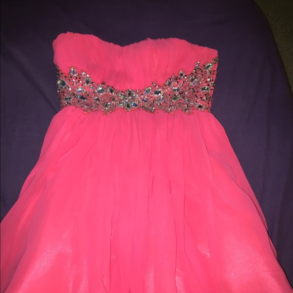 Coral pink dress
