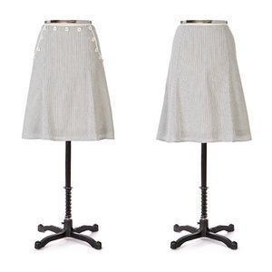 { Anthropologie } Bowsprit Skirt Seersucker Stripe