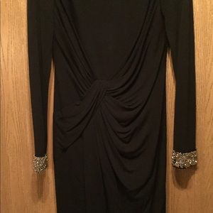 David Meister navy full length gown