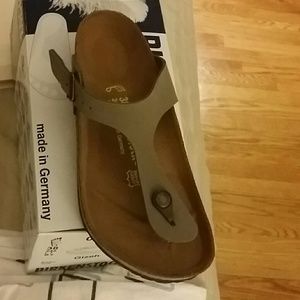 Genuine Birkenstock Gizeh Birkibuk Stone size 38