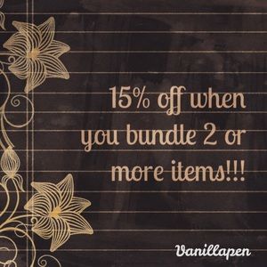 15% off bundles!!