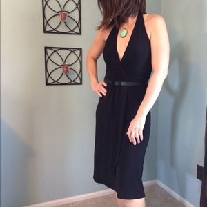 NWOT Belted BCBG Paris Halter Dress, size Small.