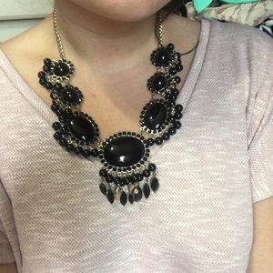 Black statement necklace