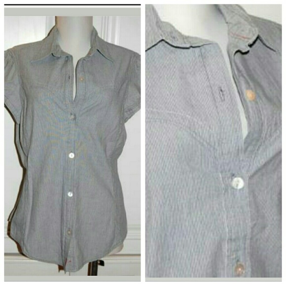 GAP Limited Edition railroad stripe buttondown