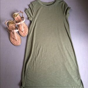 Army Green T-Shirt Dress