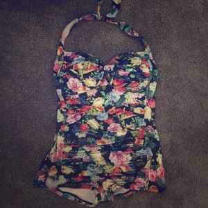 Seafolly Summer Garden Boyleg Maillot Sz 12