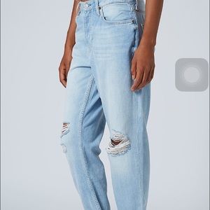 Topshop Black Distressed Boyfriend Jeans