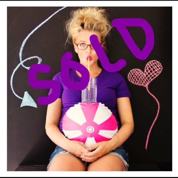 💜Mamagama Maternity purple volleyball belly shirt