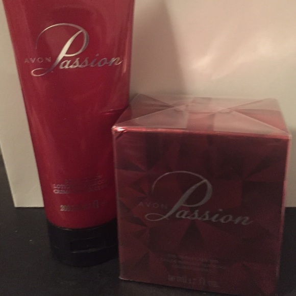 Avon's Passjon cologne and body lotion