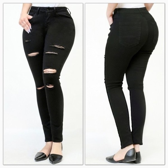Destroyed Jeggings - Picture 1 of 1