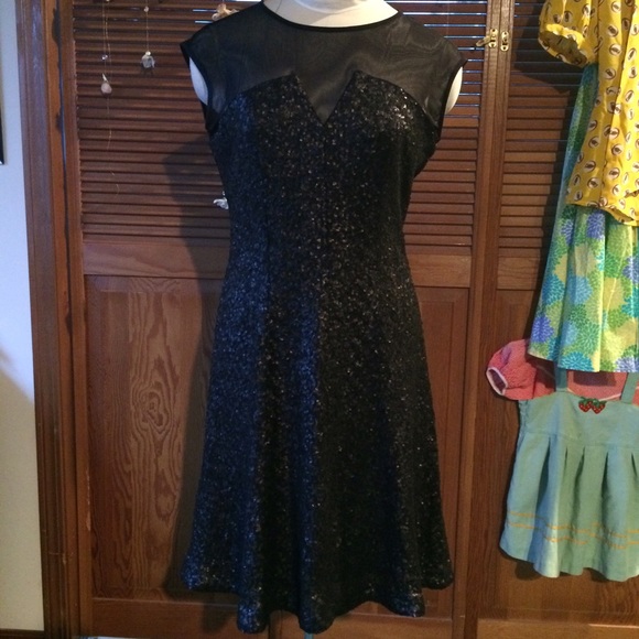NWOT Black Sequined Dress - Picture 2 of 4