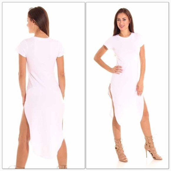 Double Slit Tee Dress - Picture 1 of 1