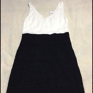 Loft black and white dress