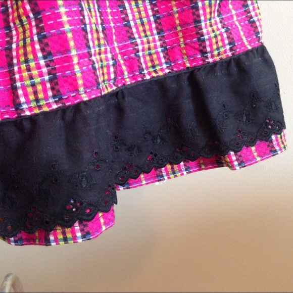S - M Classic gingham checkered checks skirt in pink - Picture 3 of 4