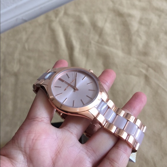 NWT Michael Kors Slim Runway BlushRose Gold MK4294 main image 4