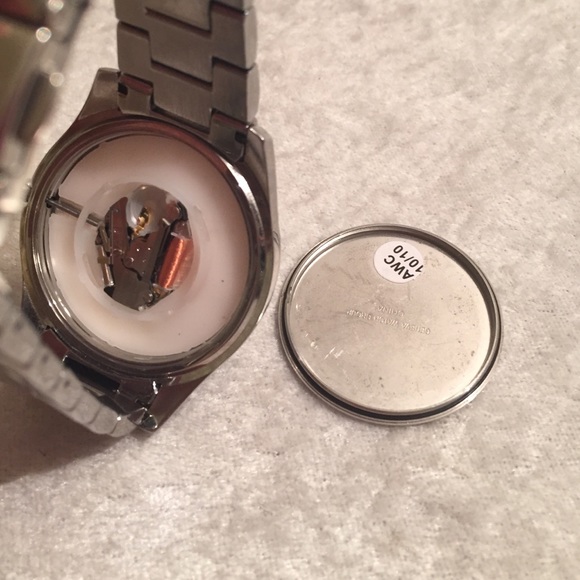 Betsey Johnson Silver Tone Heart Rose Watch
