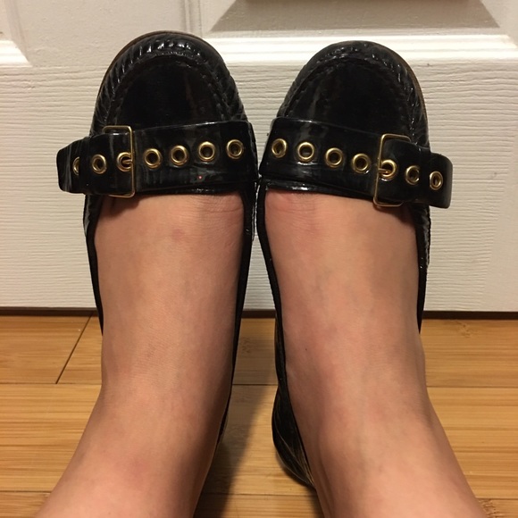 Miu Mui black patent flats - Picture 4 of 4