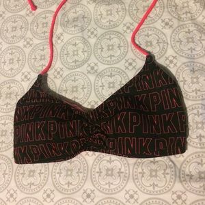 VS Pink Scoopneck Bikini Top